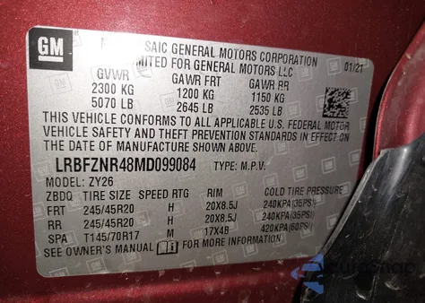 2021 Buick Envision Fwd Essence from USA, damaged, VIN LRBFZNR48MD099084